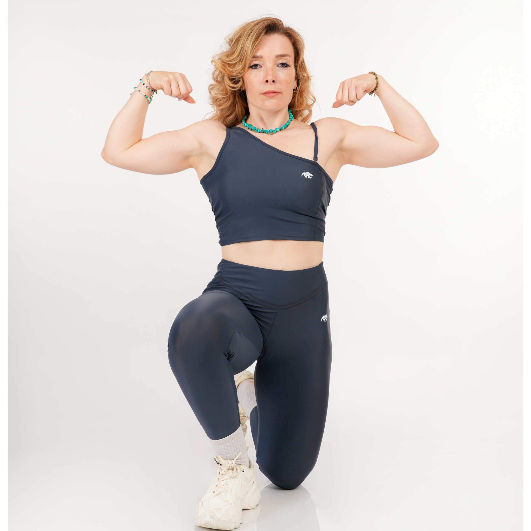 SET ONE SHOULDER CROP TOP & LEGGINGS TIGERZ