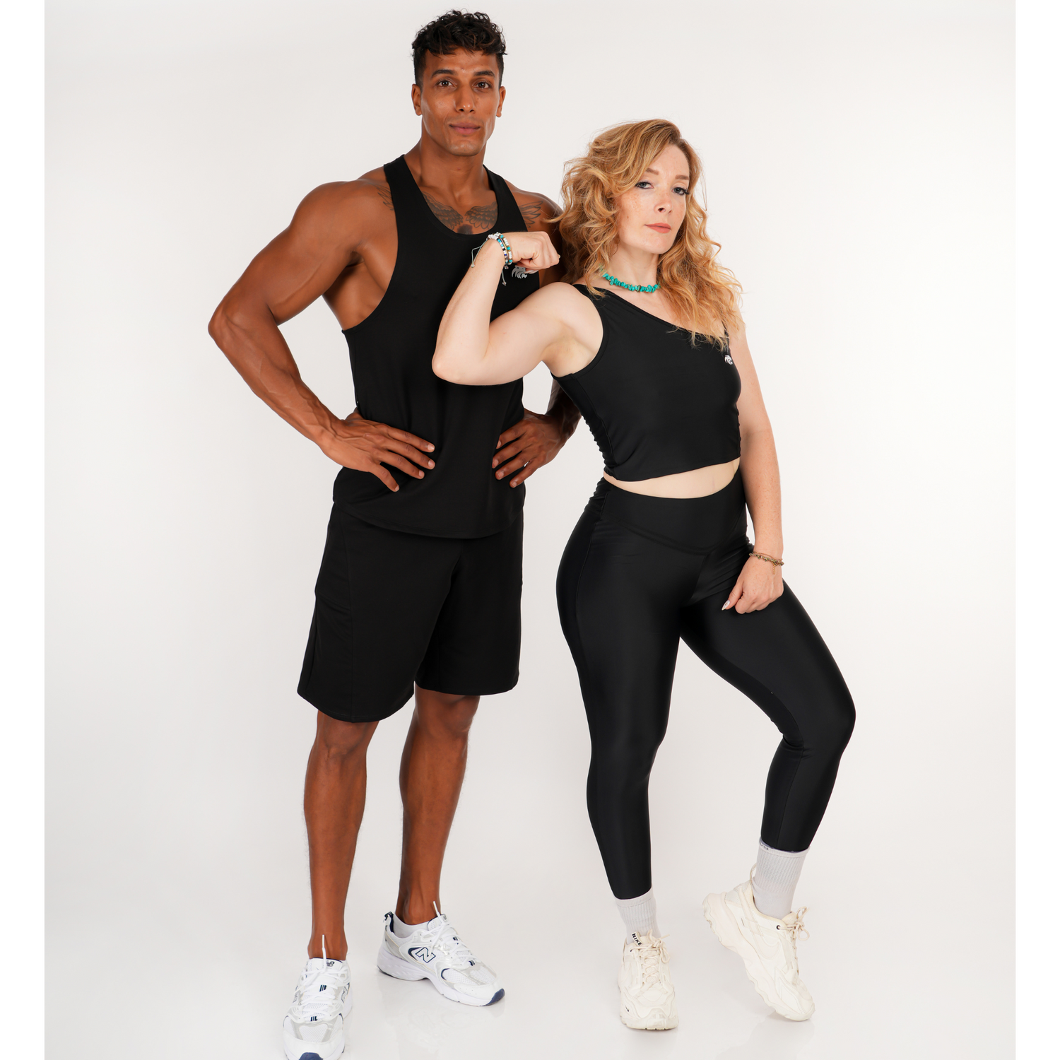 SET ONE SHOULDER CROP TOP &amp; LEGGINGS TIGERZ