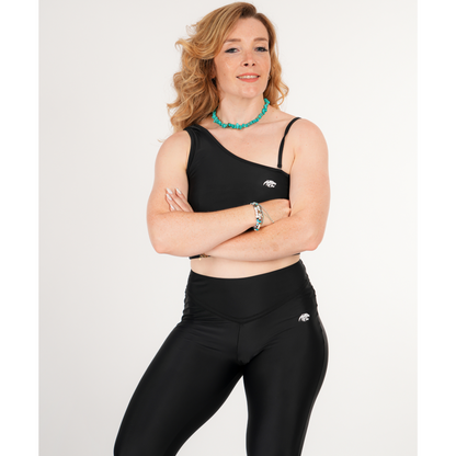 SET ONE SHOULDER CROP TOP &amp; LEGGINGS TIGERZ