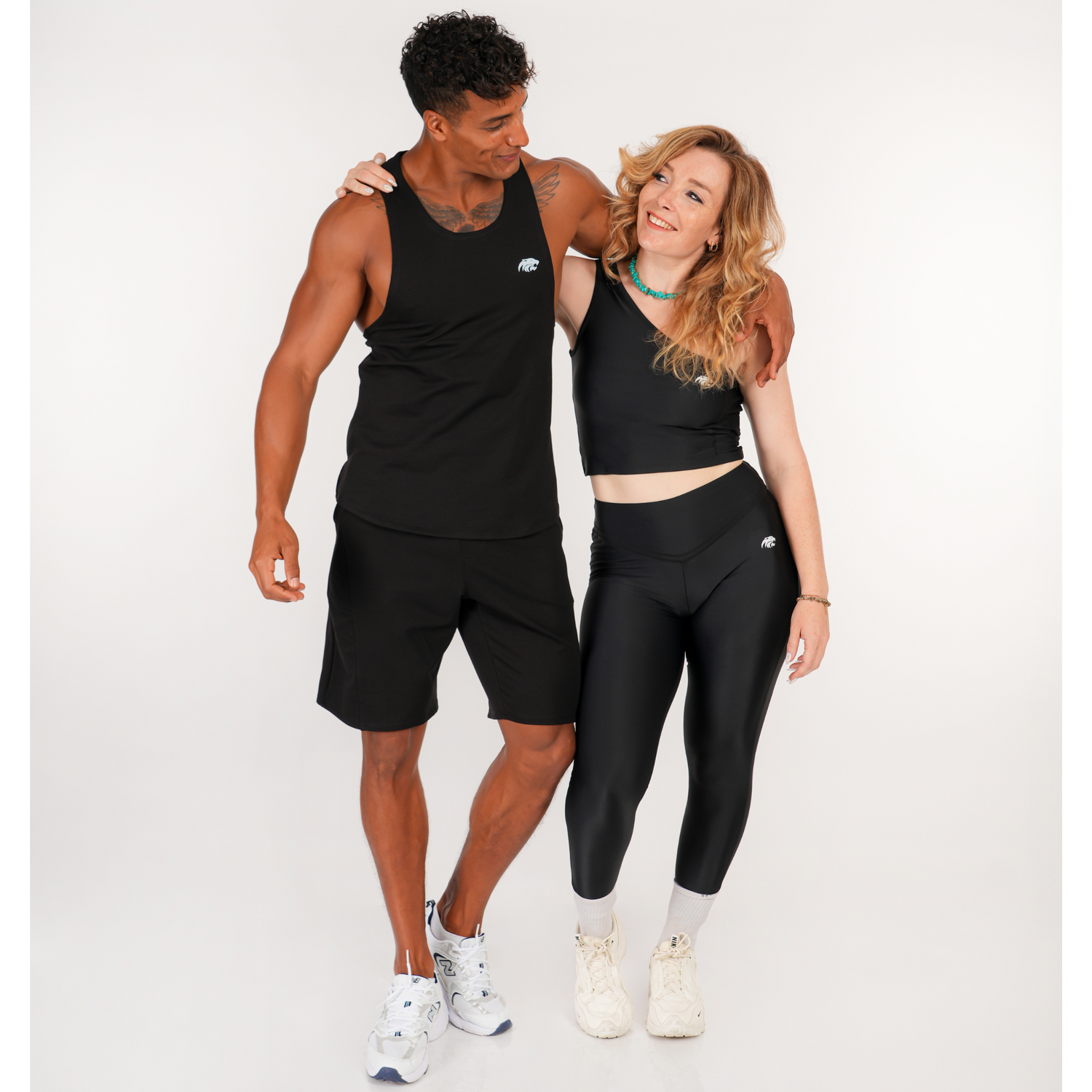 SET ONE SHOULDER CROP TOP &amp; LEGGINGS TIGERZ