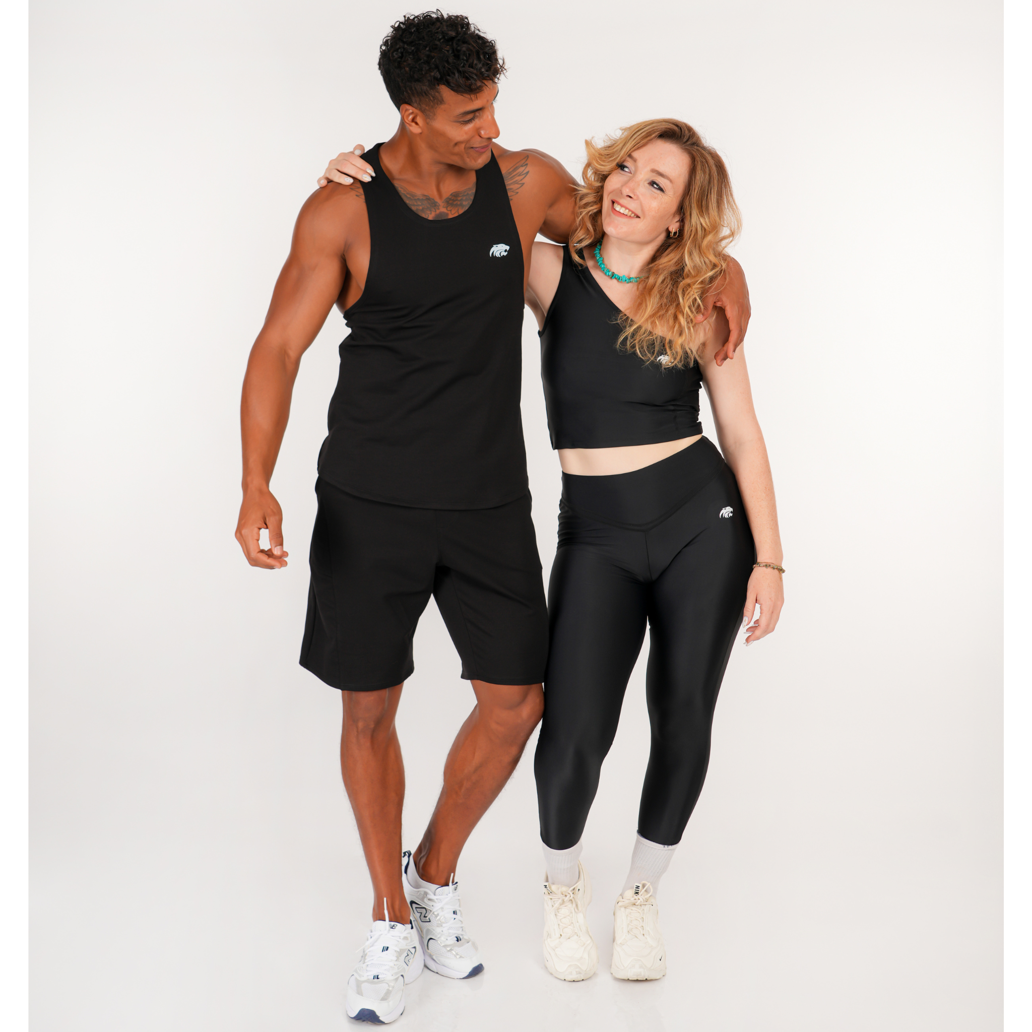 SET ONE SHOULDER CROP TOP &amp; LEGGINGS TIGERZ