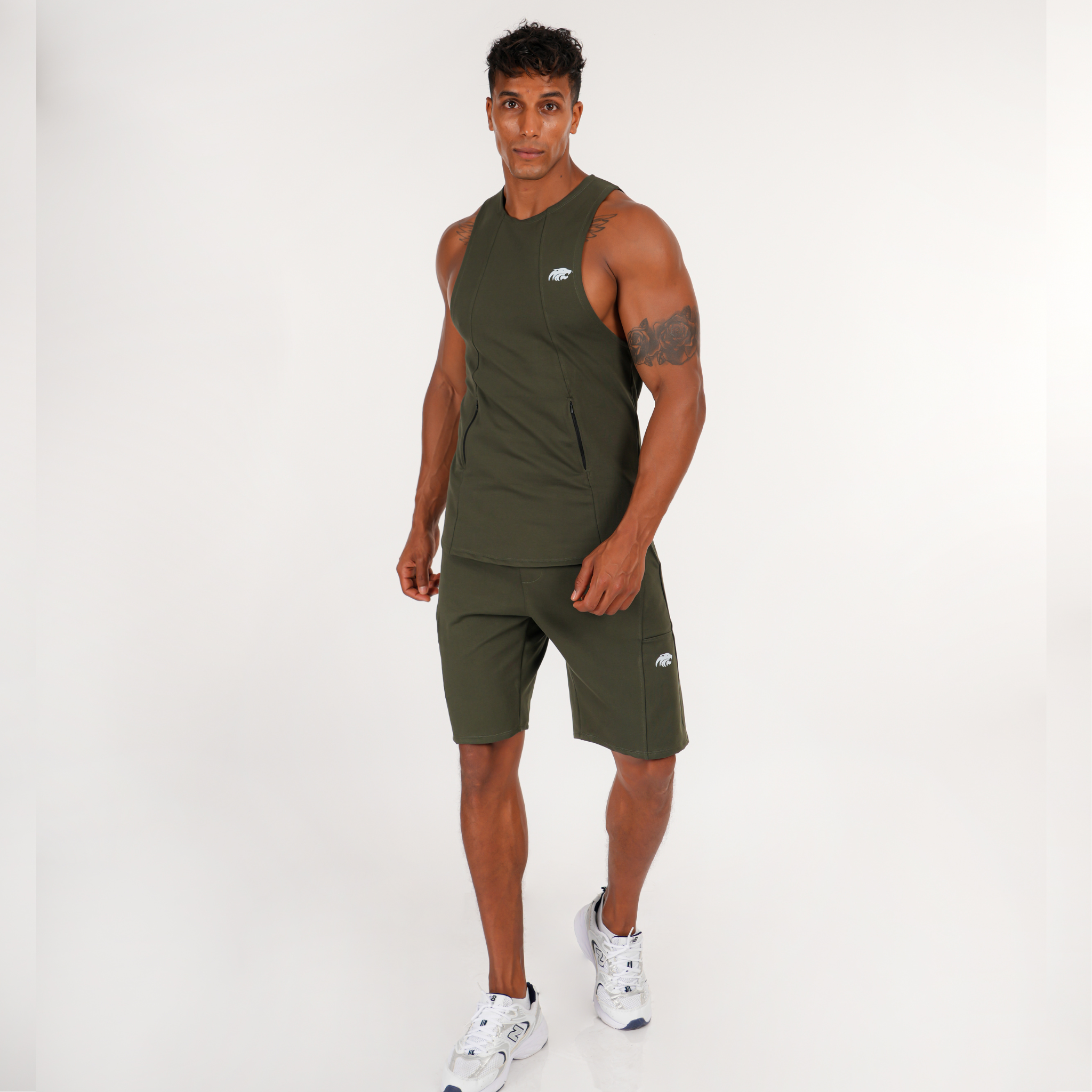 SET TANK ZIP &amp; SHORT TIGERZ