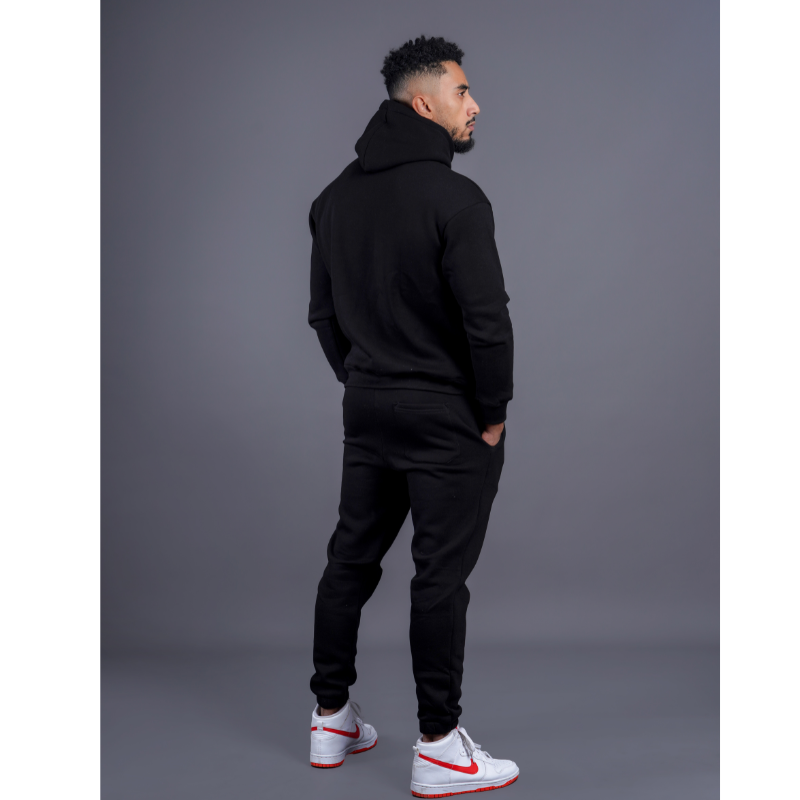 SET OVERSIZED HOODIE &amp; JOGGER - BLACK