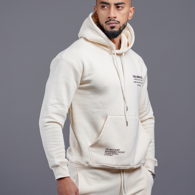 OVERSIZED HOODIE - BEIGE